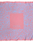 Personalisierte Babydecke Ocean aus Baumwolle mit Kaschmir in Korallenrosa und Hellblau. By LILIMOON