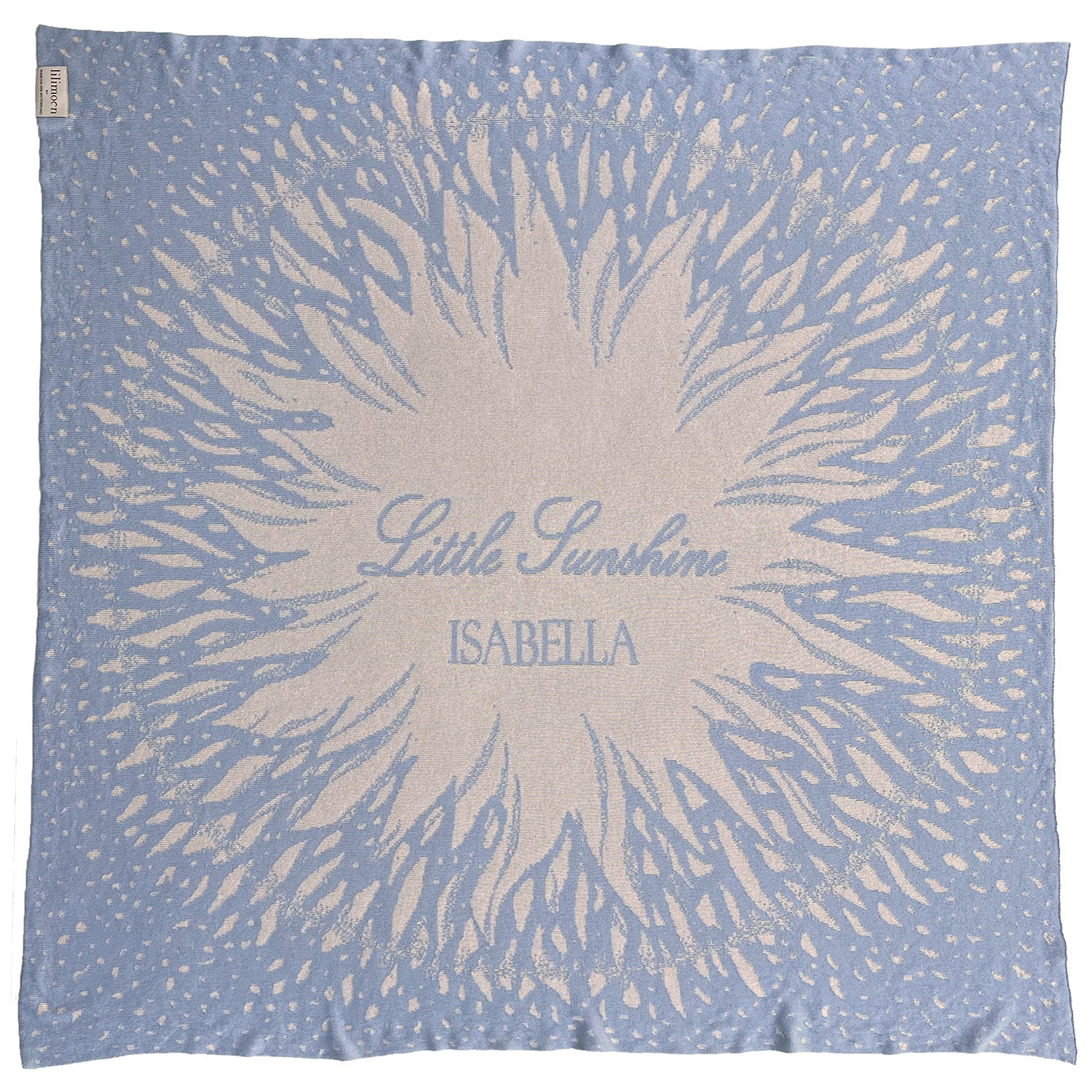 Personalisierte Babydecke SUNSHINE von LILIMOON mit Sonnenmotiv